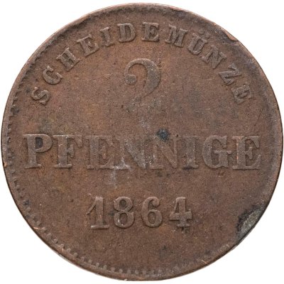 купить Германия, Саксен-Мейнинген 2 пфеннига 1864