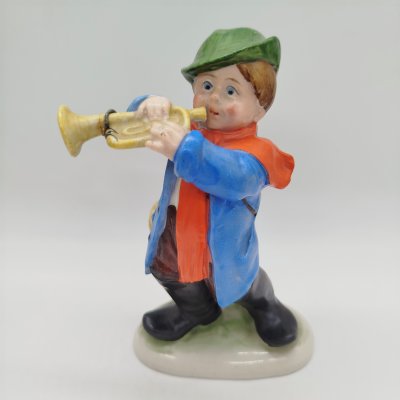 купить Статуэтка "Мальчик с горном", фарфор, роспись, Германия, 1950-1970 гг.