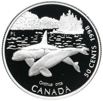 купить Канада 50 центов (cents) 1998 "Гиганты океана - Косатка"