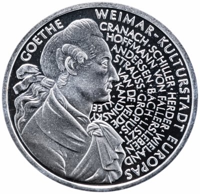 купить Германия (ФРГ) 10 марок 1999 J "250 лет со дня рождения Иоганна Вольфганга фон Гете"