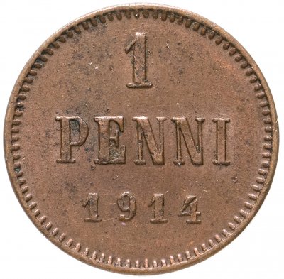 Купить 1 пенни 1914, монета для Финляндии
