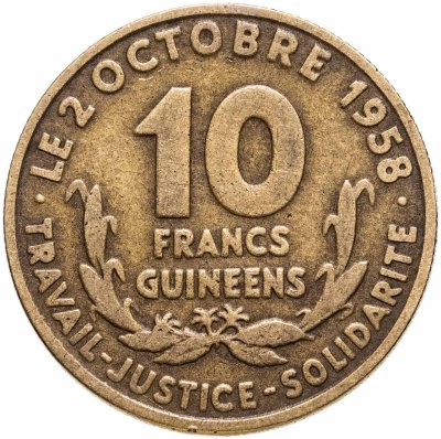 купить Гвинея 10 франков 1959