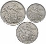 Купить Испания набор монет 1957-1975 (3 штуки) Каудильо Франсиско Франко