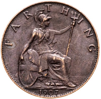 купить Великобритания 1 фартинг (farthing) 1907