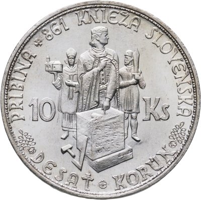 купить Словакия 10 крон (korun) 1944 "Князь Прибина"