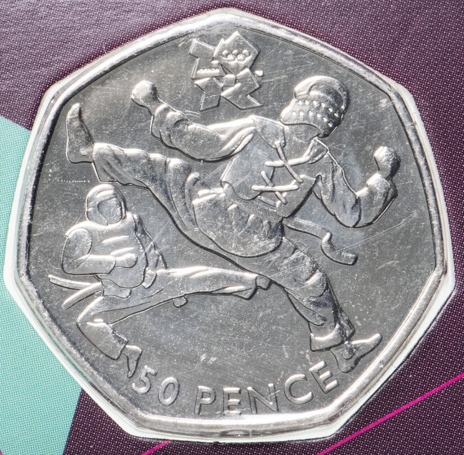 купить Великобритания 50 пенсов (pence) 2011 "XXX летние Олимпийские Игры, Лондон 2012 - Тхэквондо"