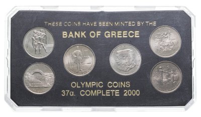 купить Греция, набор из 6 монет 500 драхм 2000 "Олимпиада" в сувенирном футляре