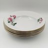 Купить Набор суповых (глубоких) тарелок с цветочным декором на 6 персон, фарфор, деколь, золочение, Moritz Zdekauer (MZ), Чехословакия, 1970-1990 гг.