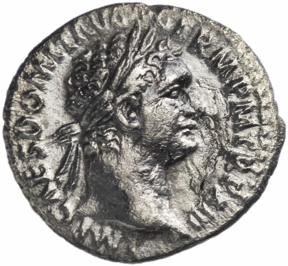 купить Римская Империя Домициан 81–96 гг денарий (реверс: Минерва стоит влево, в правой руке копье, левая на боку)