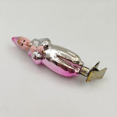 купить Игрушка ёлочная "Мальчик с дудочкой", стекло, металл, роспись, СССР, 1950-1960 гг.