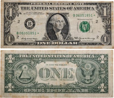 купить США 1 доллар 1969 года (Pick 349a) B-Нью Йорк *-серия замещения