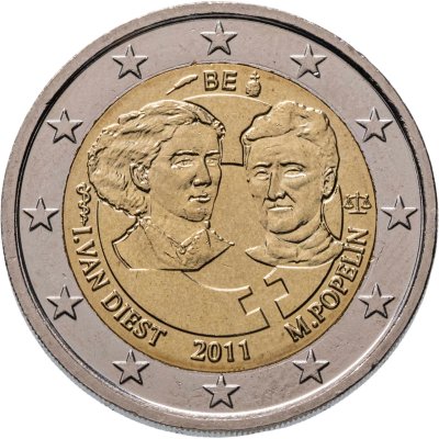 купить Бельгия 2 евро 2011 "100 лет Международному женскому дню"