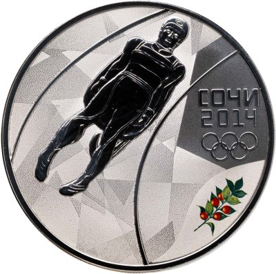 купить 3 рубля 2014 "XXII зимние Олимпийские Игры, Сочи 2014 - Санный спорт"