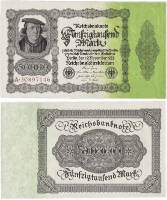 купить Германия, Веймарская республика 50000 марок 1922