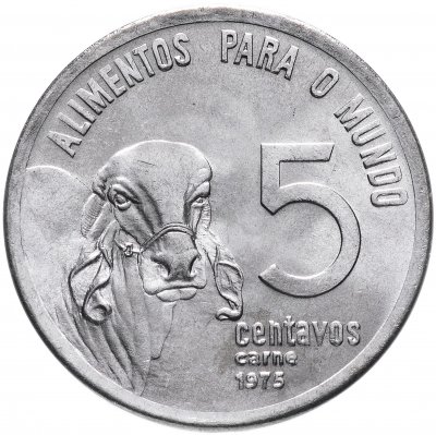 купить Бразилия 5 сентаво (centavos) 1975 "ФАО - Зебу"