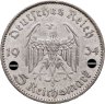 Купить Третий Рейх 5 рейхсмарок (reichsmark) 1934 "Гарнизонная церковь в Потсдаме" с датой на реверсе