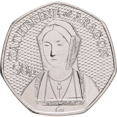 купить Гернси 50 пенсов 2024 «Король Генрих VIII и его жены - Екатерина Арагонская»