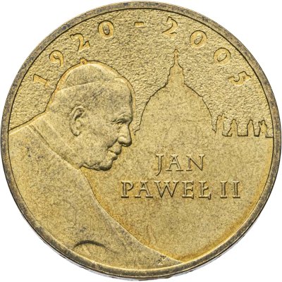купить Польша 2 злотых (zlote) 2005 Папа римский Иоанн Павел II