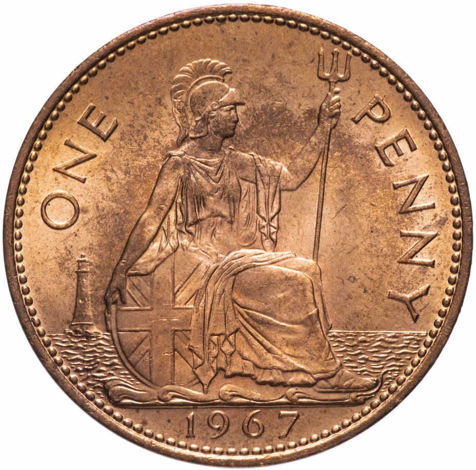 купить Великобритания 1 пенни (penny) 1967