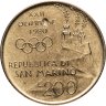 Купить Сан-Марино 200 лир (lire) 1980 XXII летние Олимпийские Игры, Москва 1980