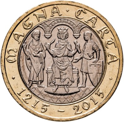 купить Великобритания 2 фунта (pounds) 2015 "800 лет Великой хартии вольностей"