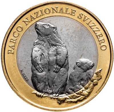 купить Швейцария 10 франков 2010 "Швейцарский национальный парк - альпийский сурок" в капсуле