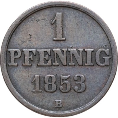 купить Германия, Ганновер 1 пфенниг 1853