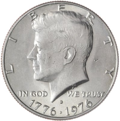 купить США 50 центов (1/2 доллара, half dollar) 1976 D "Kennedy Half Dollar (Кеннеди)"