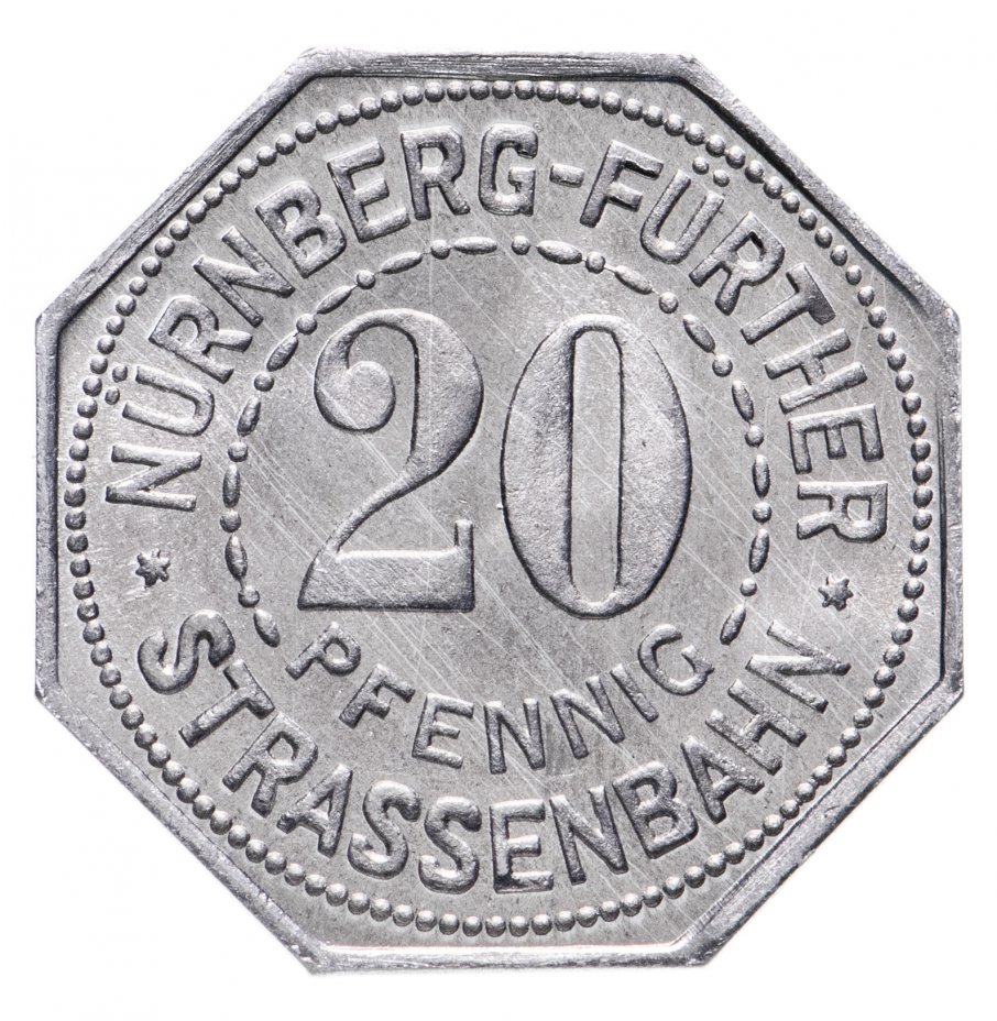 купить Германия, Нюрнберг 20 пфеннигов 1921 "StadtSparkasse" (трамвайный жетон)