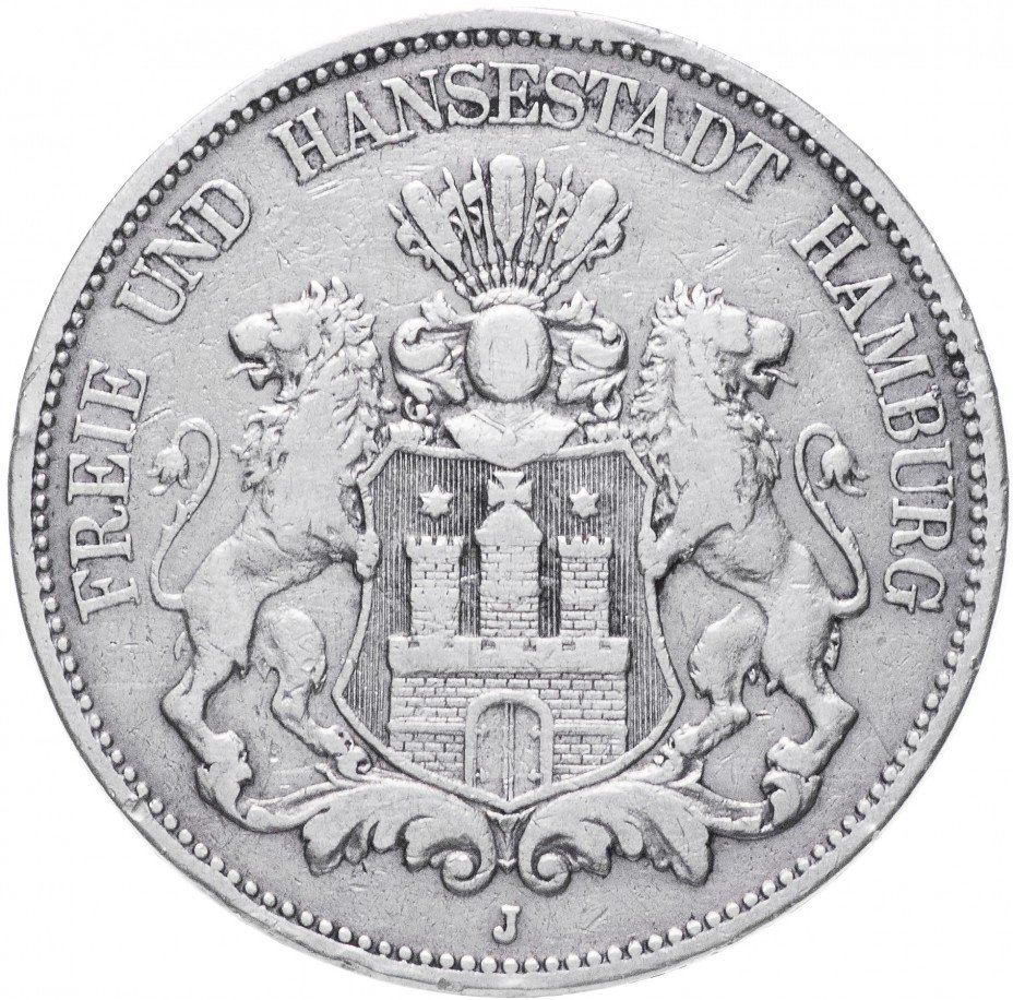 купить Германия, Гамбург 5 марок 1875