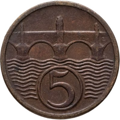купить Чехословакия 5 геллеров (haleru) 1938