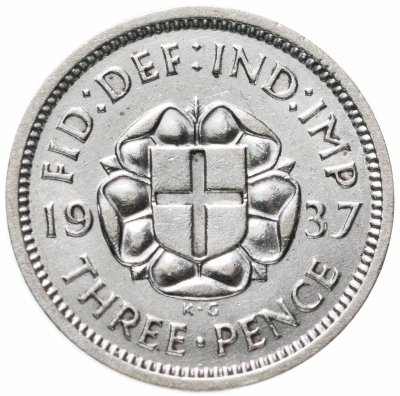 купить Великобритания 3 пенса 1937