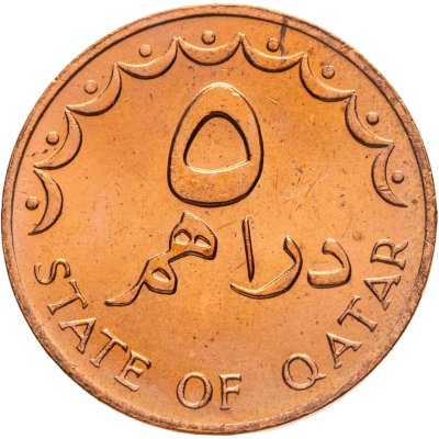 купить Катар 5 дирхамов (dirhams) 1978