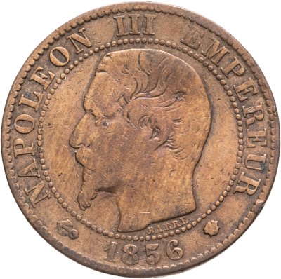 купить Франция 5 сантимов (centimes) 1856 MA знак монетного двора: "MA" - Марсель