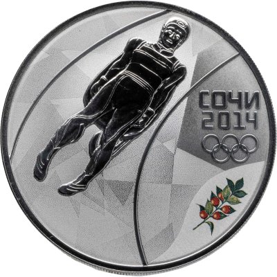 купить 3 рубля 2014 "XXII зимние Олимпийские Игры, Сочи 2014 - Санный спорт"