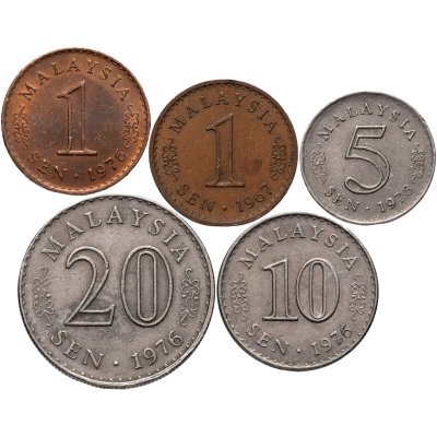купить Малайзия набор монет 1967-1988 (5 штук)