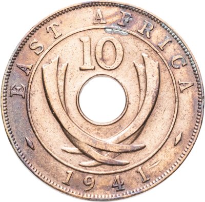 купить Британская Восточная Африка 10 центов (cents) 1941 I знак монетного двора: "I" - Бомбей