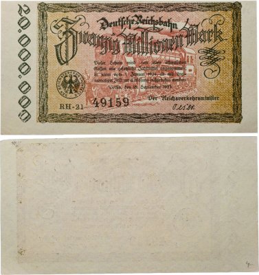 купить Германия 20 000 000 марок 1923 (Pick S1015)