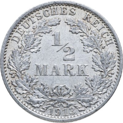 купить Германия 1/2 марки (mark) 1918 Знак монетного двора: "A" - Берлин