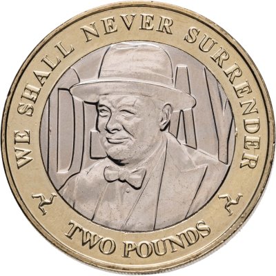 купить Остров Мэн 2 фунта 2019 "День Д - Черчилль"