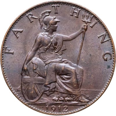 купить Великобритания 1 фартинг (farthing) 1912