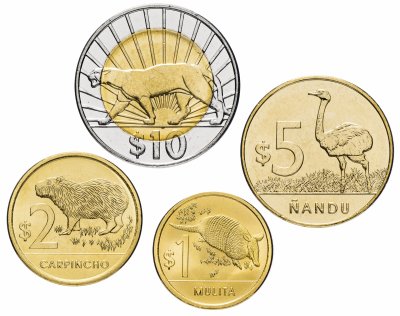 купить Уругвай набор монет 2011 -2014 (4 штуки)