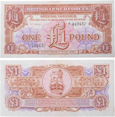 купить Великобритания 1 фунт 1948-1956 Военный ваучер