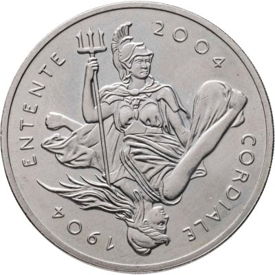 купить Великобритания 5 фунтов (pounds) 2004 "100 лет Англо-французскому «сердечному соглашению»"