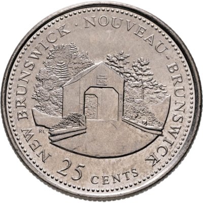 купить Канада 25 центов (cents) 1992 "125 лет Конфедерации Канада - Новый Бронсвик"