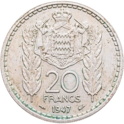 купить Монако 20 франков (francs) 1947