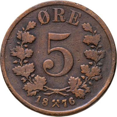 купить Норвегия 5 эре 1876