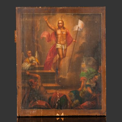 купить Икона "Воскресение Христово", дерево, масло, Российская империя, 1880-1910 гг.
