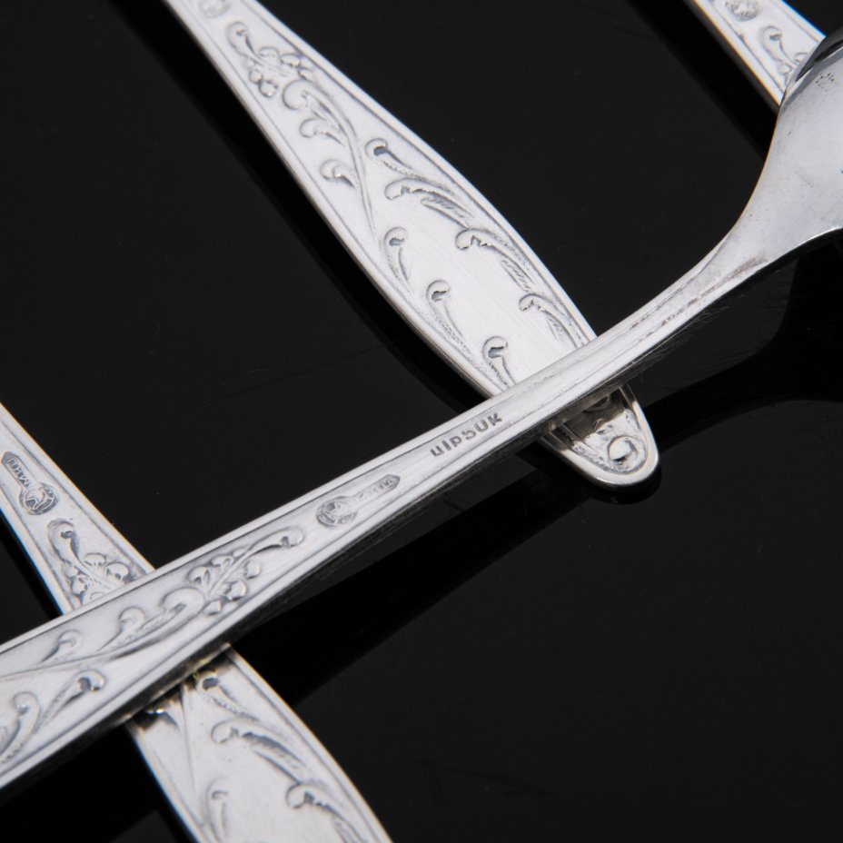 Набор чайных ложек "Пламя" на 6 персон, мельхиор (медь-никель ...