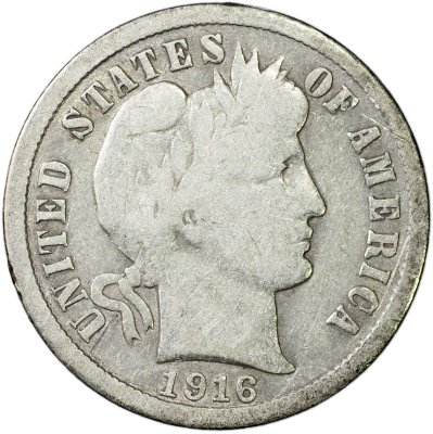 купить США 10 центов [Дайм] 1916 [KM#113] "Barber Dime"